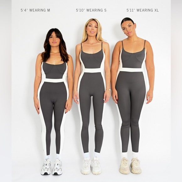 Yellow The Label Mackenzie Belted Bodysuit in Charcoal Grey- Size Small - Picture 2 of 11